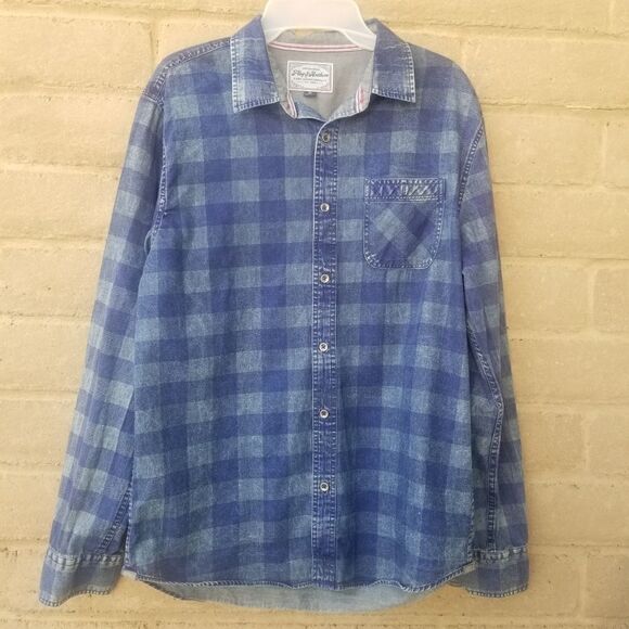 FLAG & ANTHEM DRY GOODS SUPPLY PLAID DENIM - Picture 1 of 14